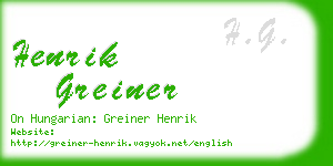 henrik greiner business card